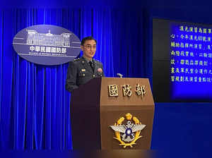 Taiwan Defence Ministry briefing in Taipei
