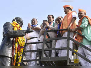 Surat, Apr 14 (ANI): Bharatiya Janata Party (BJP) candidate from Surat Constitue...
