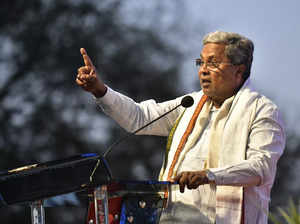 Dharwad: Karnataka Chief Minister Siddaramaiah speaks during the inauguration of...
