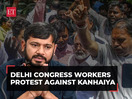 'Baahari ummeedwaar nahi chalega': Delhi Congress workers protest against Kanhaiya Kumar