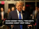 After first day in the NY hush money trial, Donald Trump says the day's hearing 'went very well'