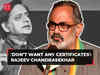 'Don’t want any certificates…': Rajeev Chandrasekhar’s no-holds-barred attack on Shashi Tharoor