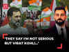 'They say I'm not serious but Virat Kohli, Aishwarya are serious...': Rahul Gandhi's rant on media