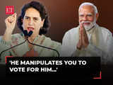 Priyanka Gandhi Vadra hits out at PM Modi in Wayanad, says 'He manipulates you to vote for him...'