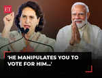 Priyanka Gandhi Vadra hits out at PM Modi in Wayanad, says 'He manipulates you to vote for him...'