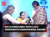 'Feel very fortunate', Amitabh Bachchan receives Lata Deenanath Mangeshkar Puraskar