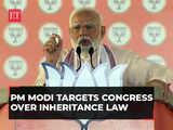 'Rajiv Gandhi scrapped inheritance tax law to claim Indira's property': PM Modi in MP's Morena 1 80:Image