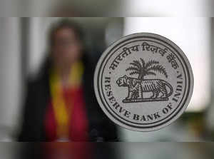 Mumbai: Logo of Reserve Bank of India (RBI) put up at its headquarters, in Mumba...