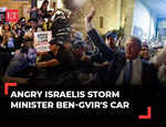 Israeli protesters attack Netanyahu minister Ben-Gvir's car, demand release of hostages