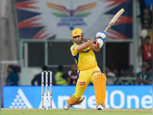 Lucknow: Chennai Super Kings batter MS Dhoni in action during the Indian Premier...