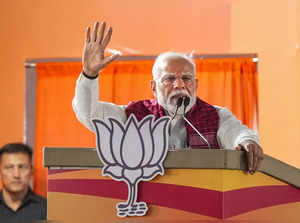 Bengaluru: Prime Minister Narendra Modi addresses a public meeting for Lok Sabha...