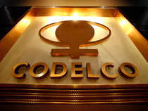 Codelco logo at its headquarters in Santiago