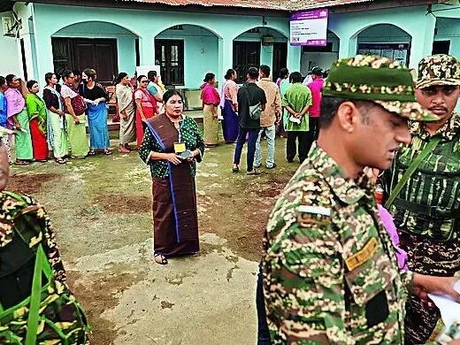 Lok Sabha Elections 2024: EVM destroyed in Manipur, voters coerced to vote for NPF