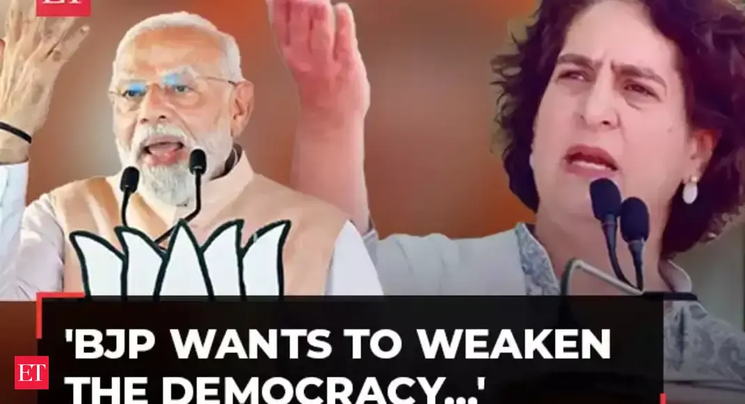 LS Election 2024: 'BJP wants to weaken the democracy…', says Priyanka Gandhi in Gujarat - The Economic Times Video | ET Now