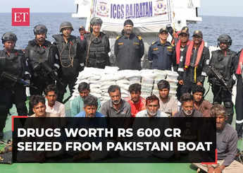 ICG seizes drugs worth Rs 600 cr from Pakistani boat off Gujarat coast; 14 crew members arrested
