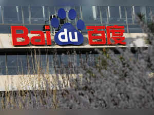 Sign of Baidu is pictured at the company's headquarters in Beijing