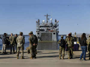 Army Begins Building Floating Aid Pier Off Gaza's Coast, Pentagon Says