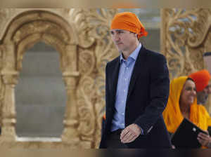 Canadian Prime Minister Justin Trudeau arrives to speak to a crowd during Khalsa...