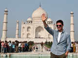 Tom Cruise poses at the Taj Mahal