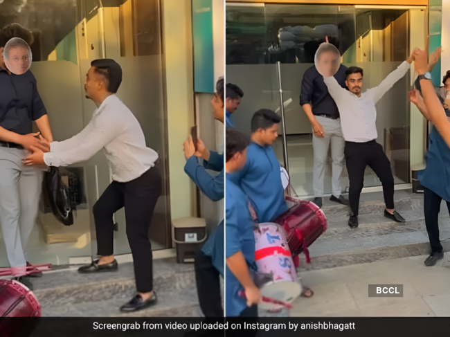 tea (3)In a move that's breaking the internet, Aniket, a salesman just said sayonara to his old job in the most epic way possible - with a dhol dance party!