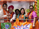 Dhols, victory slogans accompany BJP's Bansuri Swaraj as she files nomination for LS polls