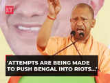 'Attempts are being made to push Bengal into riots…': UP CM Yogi slams TMC, Cong in Berhampore rally