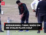 Tamil Nadu CM MK Stalin plays golf at Kodaikanal Golf course