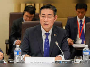 South Korea's National Defence Minister Shin Won-sik speaks during an Australia and South Korea Foreign and Defence Ministers meeting in Melbourne on May 1, 2024.