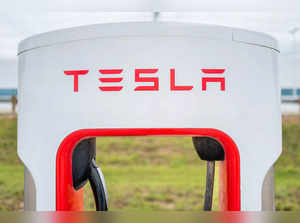 A Tesla Supercharging station at the Tesla Headquarter on April 23, 2024 in Austin, Texas.
