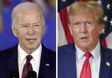 Trump blasts Biden in rare day on campaign trail
