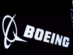 FILE PHOTO_ FILE PHOTO_ The Boeing logo is displayed on a screen at the NYSE in New York.