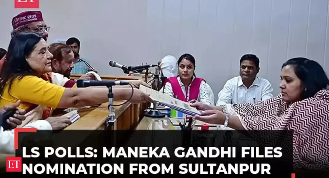 Lok Sabha  Elections 2024: Maneka Gandhi files nomination papers from Sultanpur, eyes second term - The Economic Times Video | ET Now