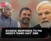 Kharge hits back at PM Modi for ‘Daro Mat Bhago Mat’ jibe on Rahul, 'He ran away to Varanasi...'