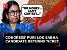 'No money, can't contest…': Congress' Puri Lok Sabha candidate returns ticket citing fund denial