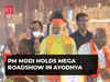 PM Modi in Ayodhya: Prime Minister Narendra Modi, CM Yogi hold mega roadshow in 'Ram Nagari'