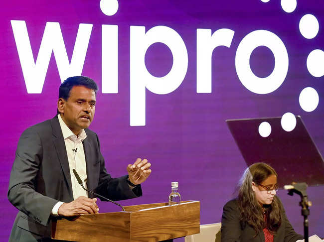 Bengaluru: Newly appointed Wipro CEO Srinivas Pallia speaks at the announcement ...
