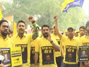 "Jail ka Jawab Vote Se": AAP holds walkathon in support of jailed CM Kejriwal