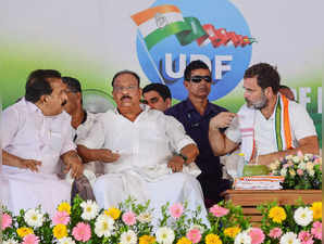 Kannur: Congress leader Rahul Gandhi with Kerala Pradesh Congress Committee Pres...