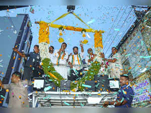 Mahabubnagar: Telangana Chief Minister Revanth Reddy during Jana Jathara Sabha f...