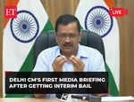 Delhi CM Arvind Kejriwal's first media briefing a day after getting interim bail from SC | Live