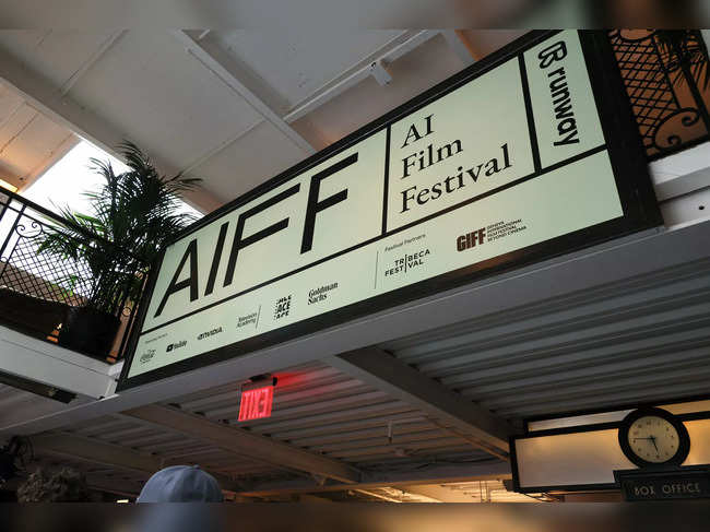 A view of signage during the 2024 AI Film Festival at Metrograph on May 09, 2024 in New York City.