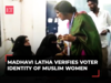Viral video: BJP’s Hyderabad candidate Madhavi Latha conducts voter verification of Muslim women