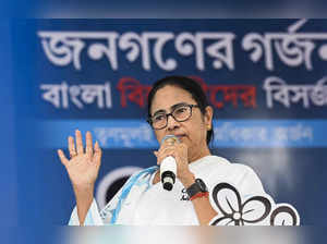 Bongaon: West Bengal Chief Minister Mamata Banerjee addresses a public meeting f...