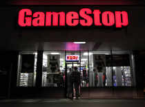 File photo of people entering a GameStop store in New York