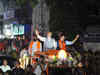 PM Modi begins roadshow in Mumbai, huge crowd greets him