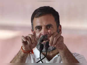 Kanpur: Congress leader Rahul Gandhi addresses an election rally for the Lok Sab...