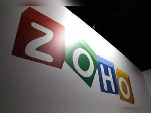 FILE PHOTO: Display for Indian multinational technology company Zoho in Toronto