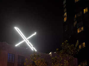 FILE PHOTO_ 'X' logo is seen on top of the headquarters of social media platform X, formerly known as Twitter.