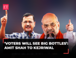 HM Amit Shah says people will see 'big liquor bottles' wherever Arvind Kejriwal campaigns