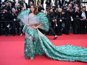 Cannes 2024: Aishwarya Rai looks fabulously flamboyant in an electric blue dress on day 2:Image
